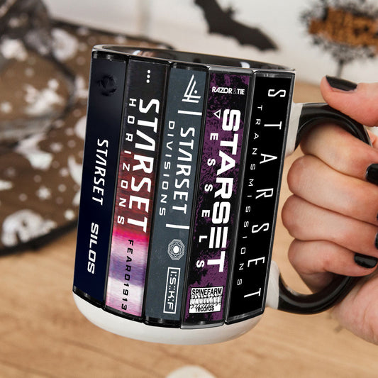 Starset Albums Cassette Collection Retro Accent Mug