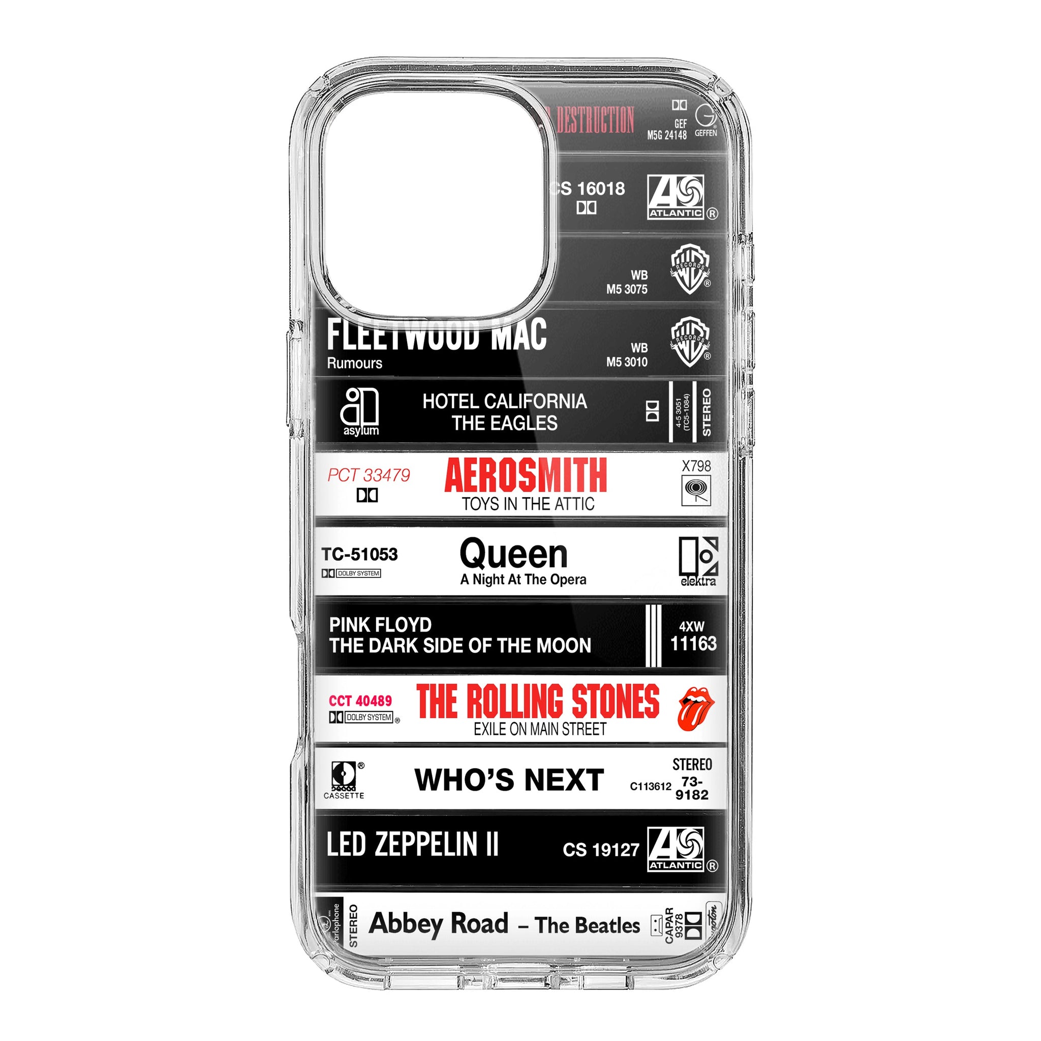 Classic Rock Band Albums Cassette Collection Retro Phone Case