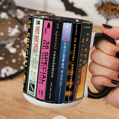 38 Special Albums Cassette Collection Retro Accent Mug