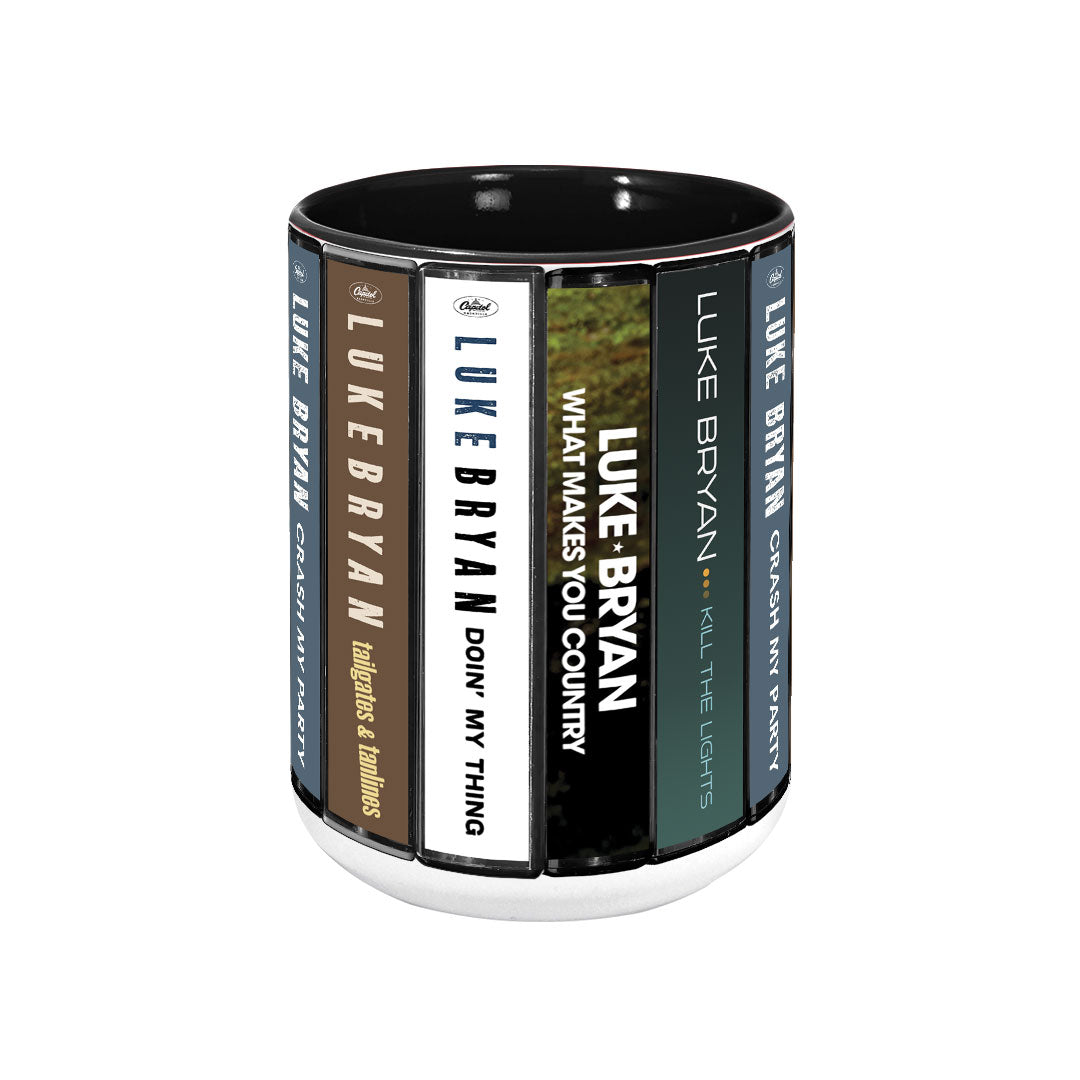 Luke Bryan Albums Cassette Collection Retro Accent Mug