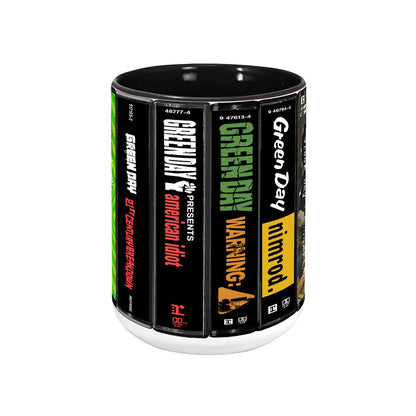 Green Day Albums Cassette Collection Retro Accent Mug