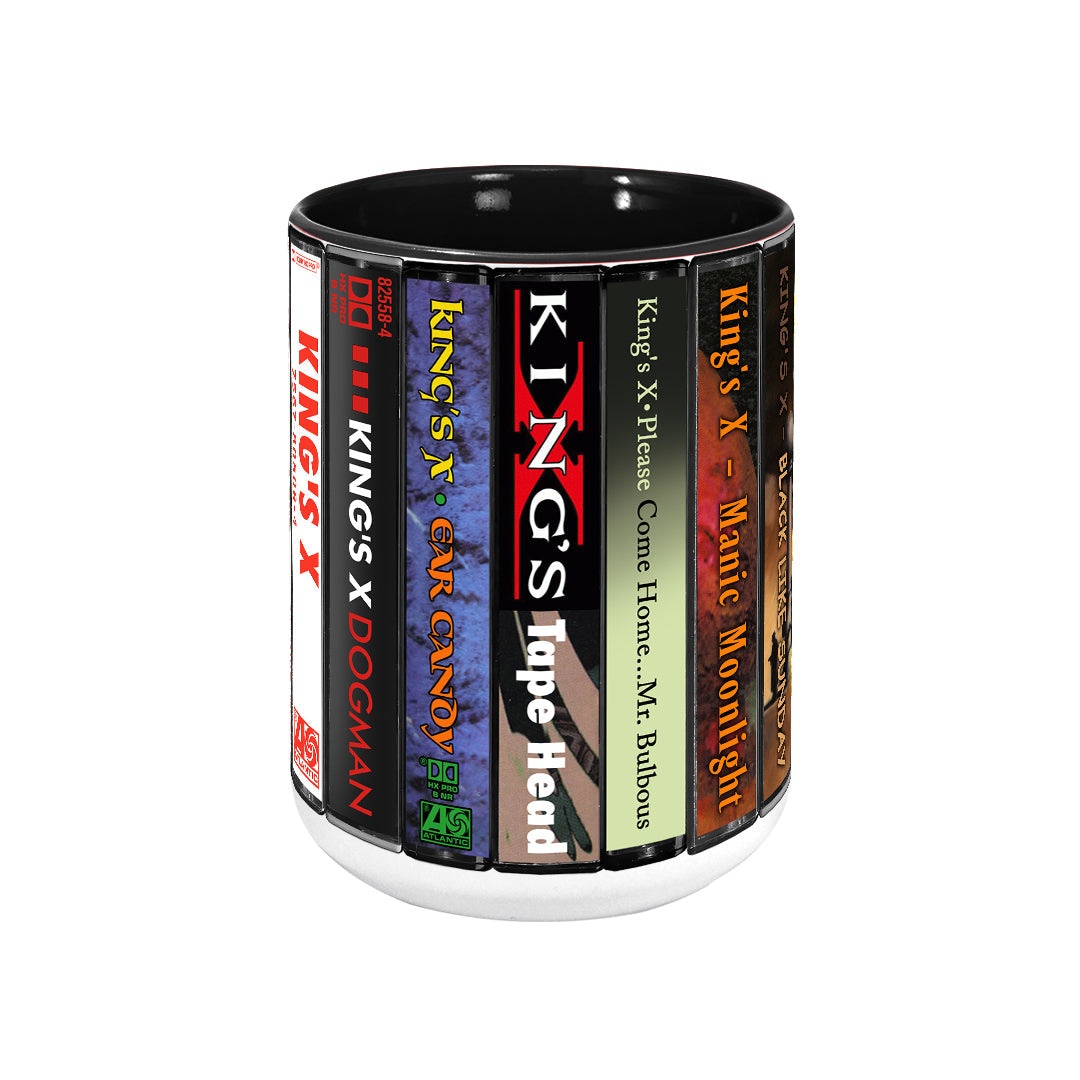 King’s X Albums Cassette Collection Retro Accent Edge-to-Edge Printed Mug