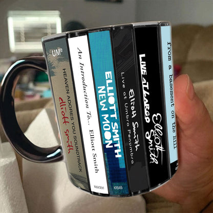 Elliott Smith Albums Cassette Collection Retro Accent Mug