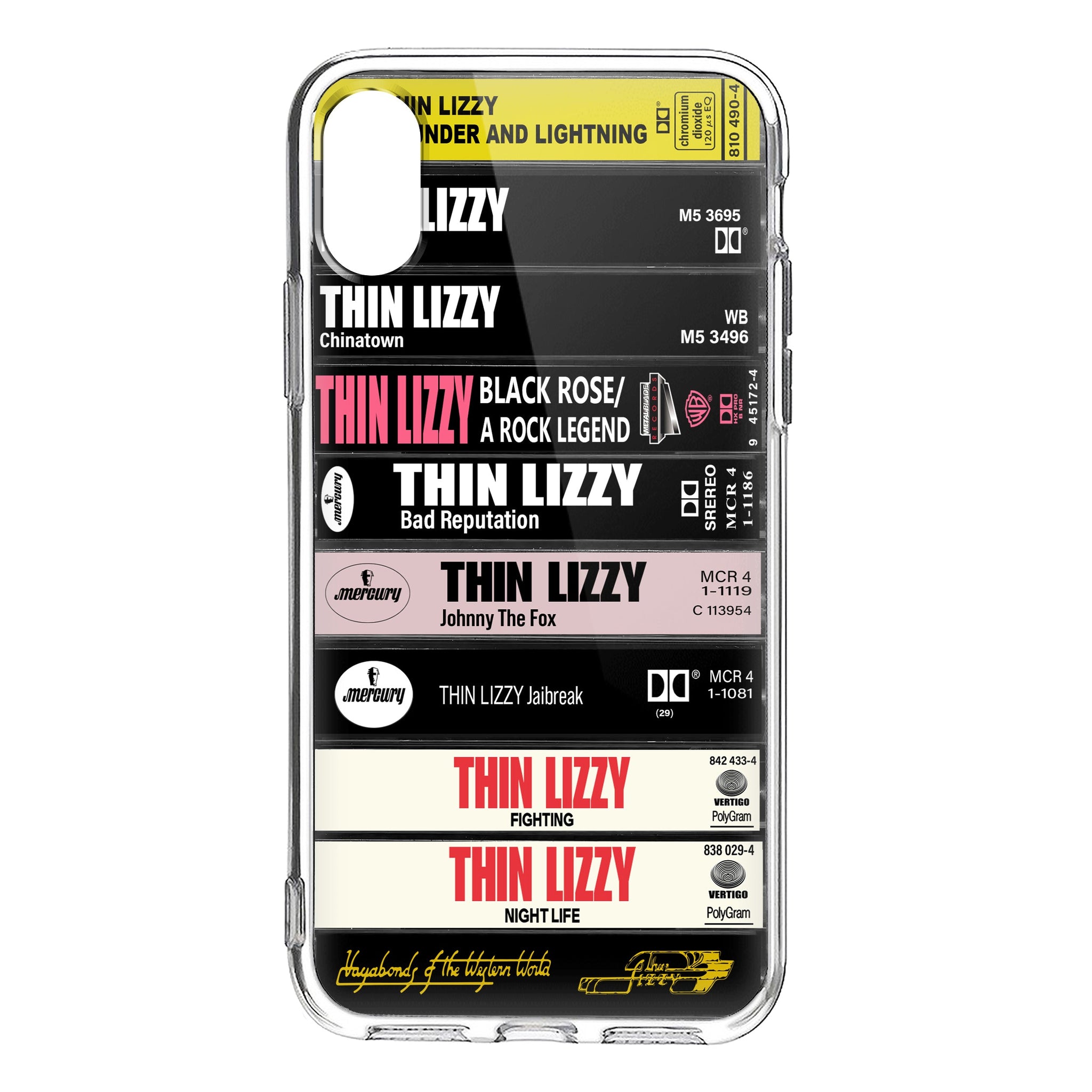 Thin Lizzy Albums Cassette Collection Retro Phone Case