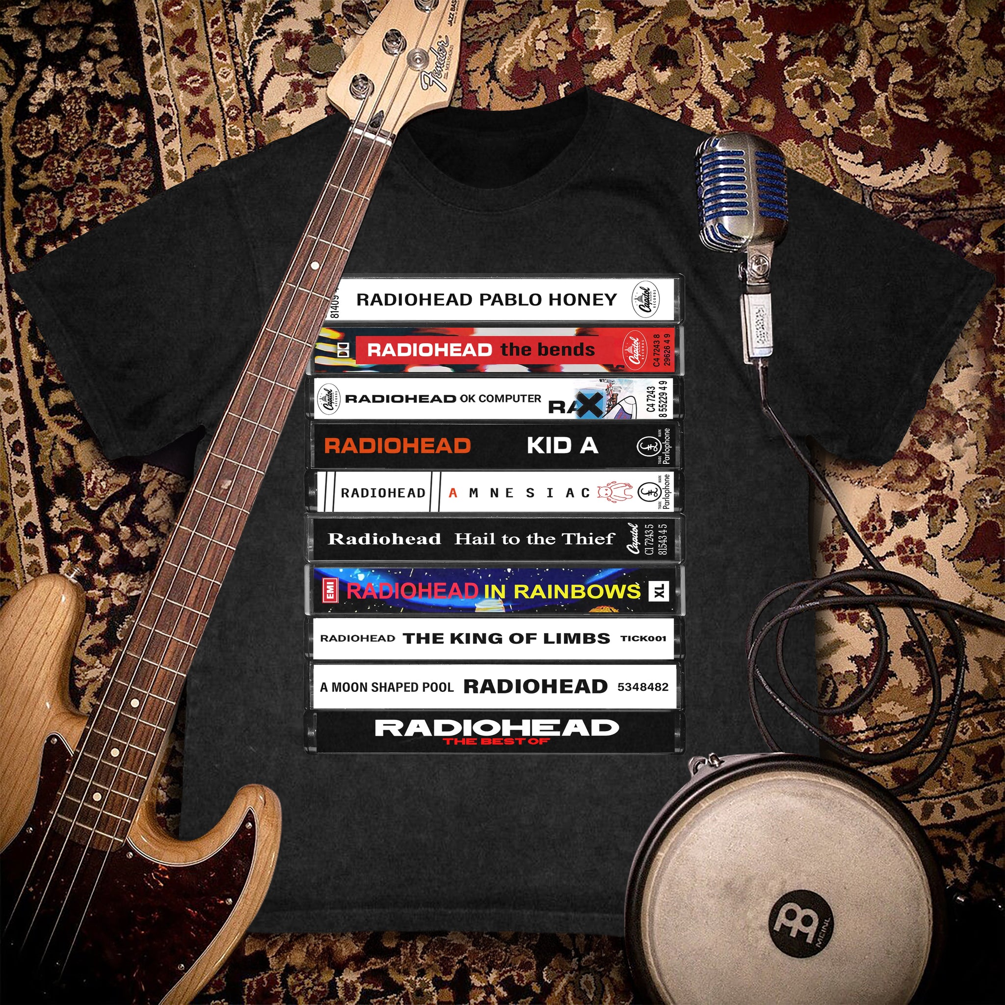 Radiohead Albums Cassette Retro Collection Premium Unisex T-Shirt