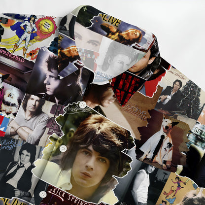 Rick Springfield Albums Covers Collage Unisex Hawaiian Shirt