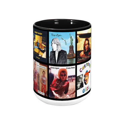 Chris Ligon Albums Cassette Collection Retro Accent Mug