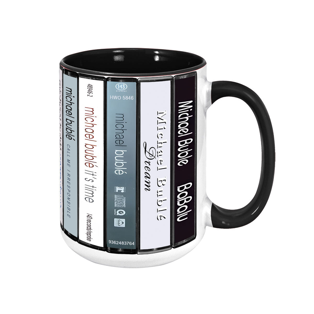 Michael Bublé Albums Cassette Collection Retro Accent Mug