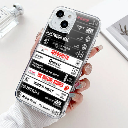 Classic Rock Band Albums Cassette Collection Retro Phone Case
