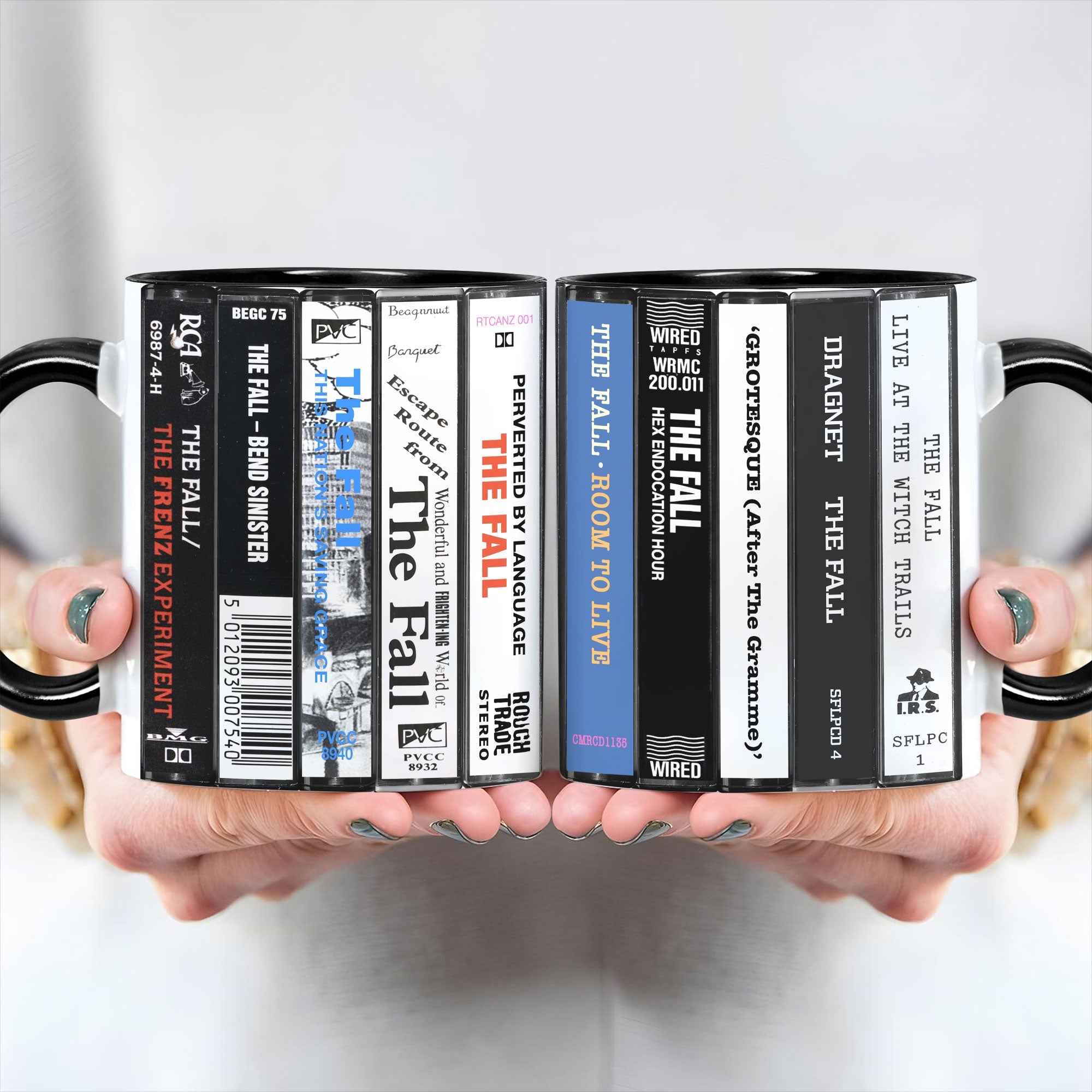 The Fall Albums Cassette Collection Retro Accent Mug