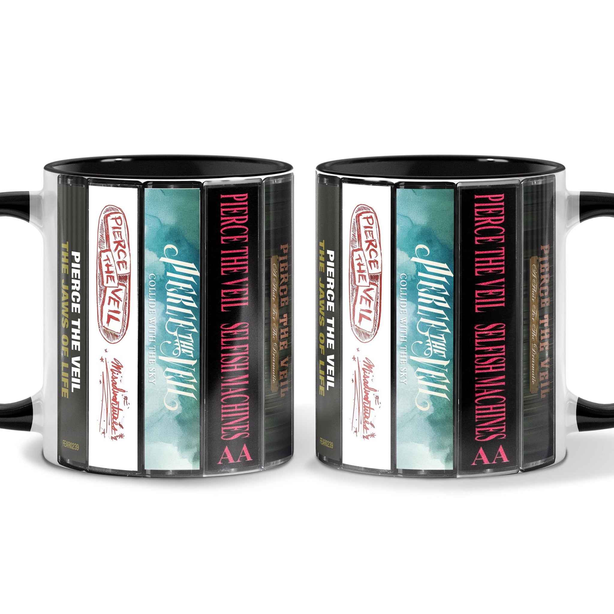 Pierce the Veil Albums Cassette Collection Retro Accent Mug