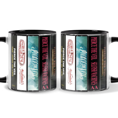Pierce the Veil Albums Cassette Collection Retro Accent Mug