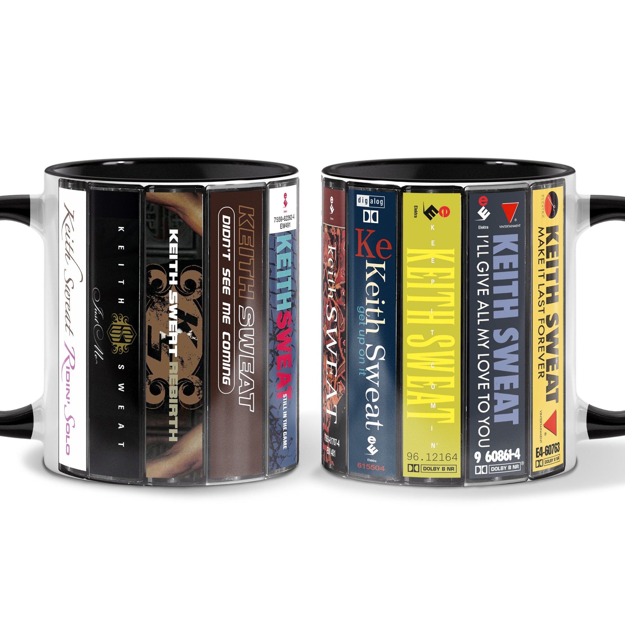 Keith Sweat Albums Cassette Collection Retro Accent Mug