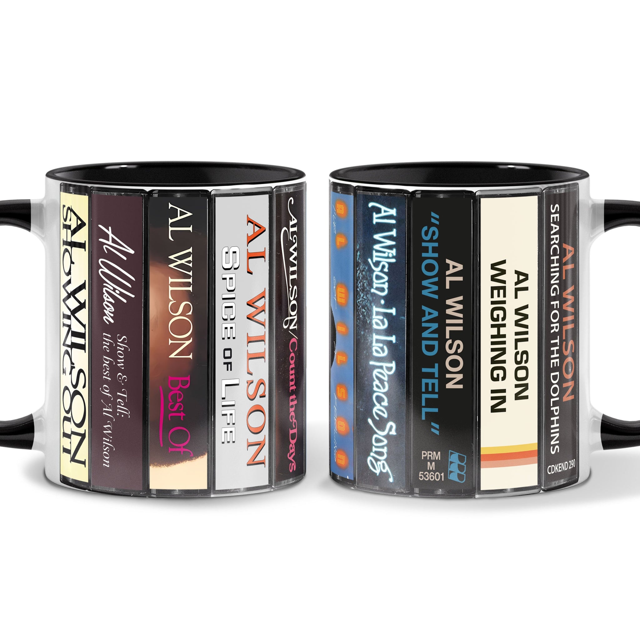 Al Wilson Albums Cassette Collection Retro Accent Mug