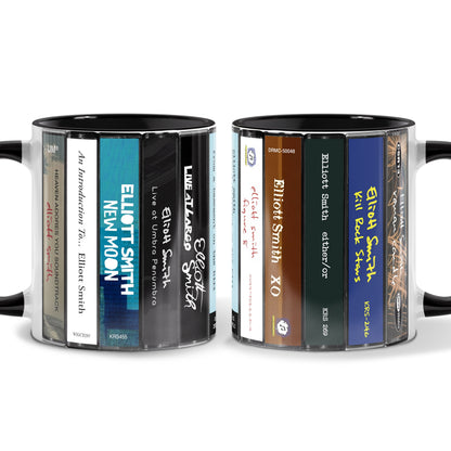 Elliott Smith Albums Cassette Collection Retro Accent Mug