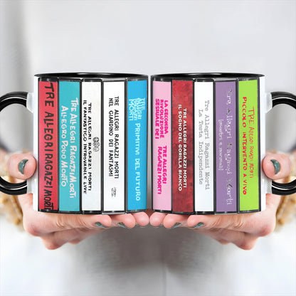 Tre Allegri Ragazzi Morti Albums Cassette Collection Retro Accent Mug