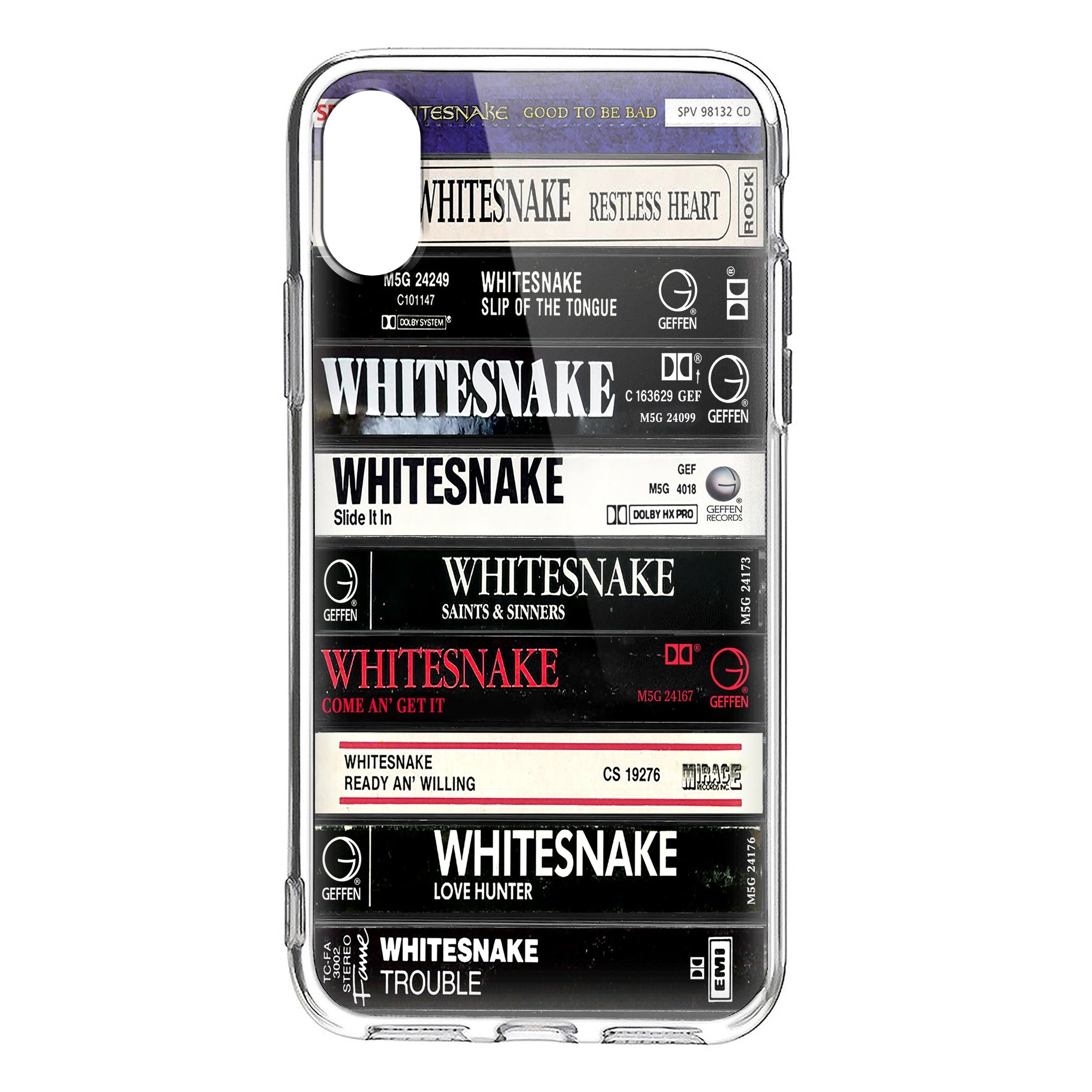 Whitesnake Albums Cassette Collection Retro Phone Case