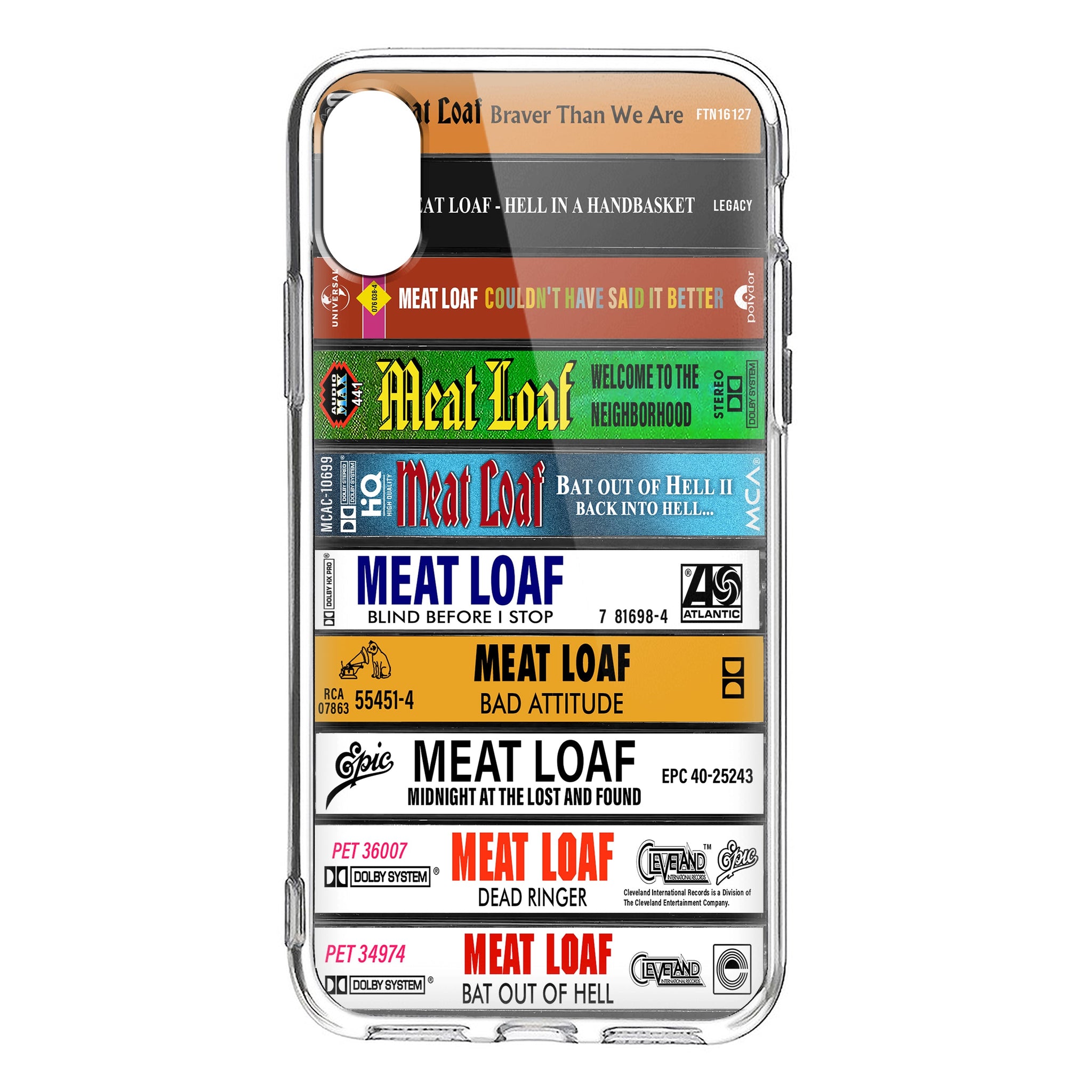 Meat Loaf Albums Cassette Collection Retro Phone Case