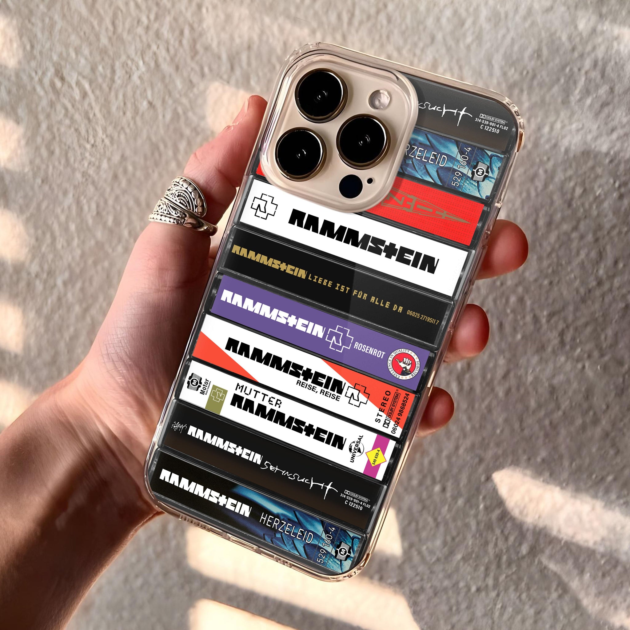 Rammstein Albums Cassette Collection Retro Phone Case