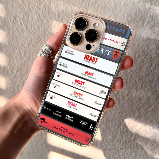 Heart Albums Cassette Collection Retro Phone Case