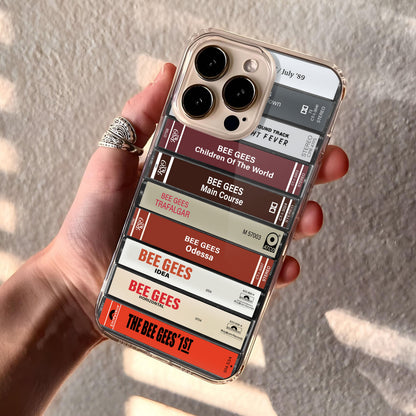Bee Gees Albums Cassette Collection Retro Phone Case