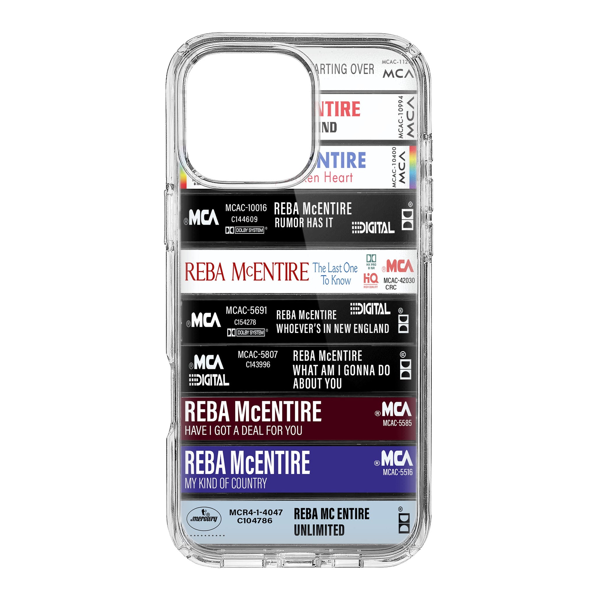 Reba McEntire Albums Cassette Collection Retro Phone Case