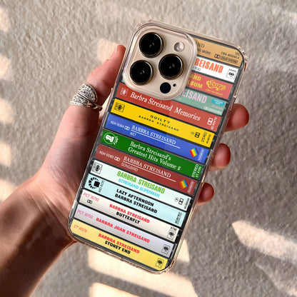 Barbra Streisand Albums Cassette Collection Retro Phone Case