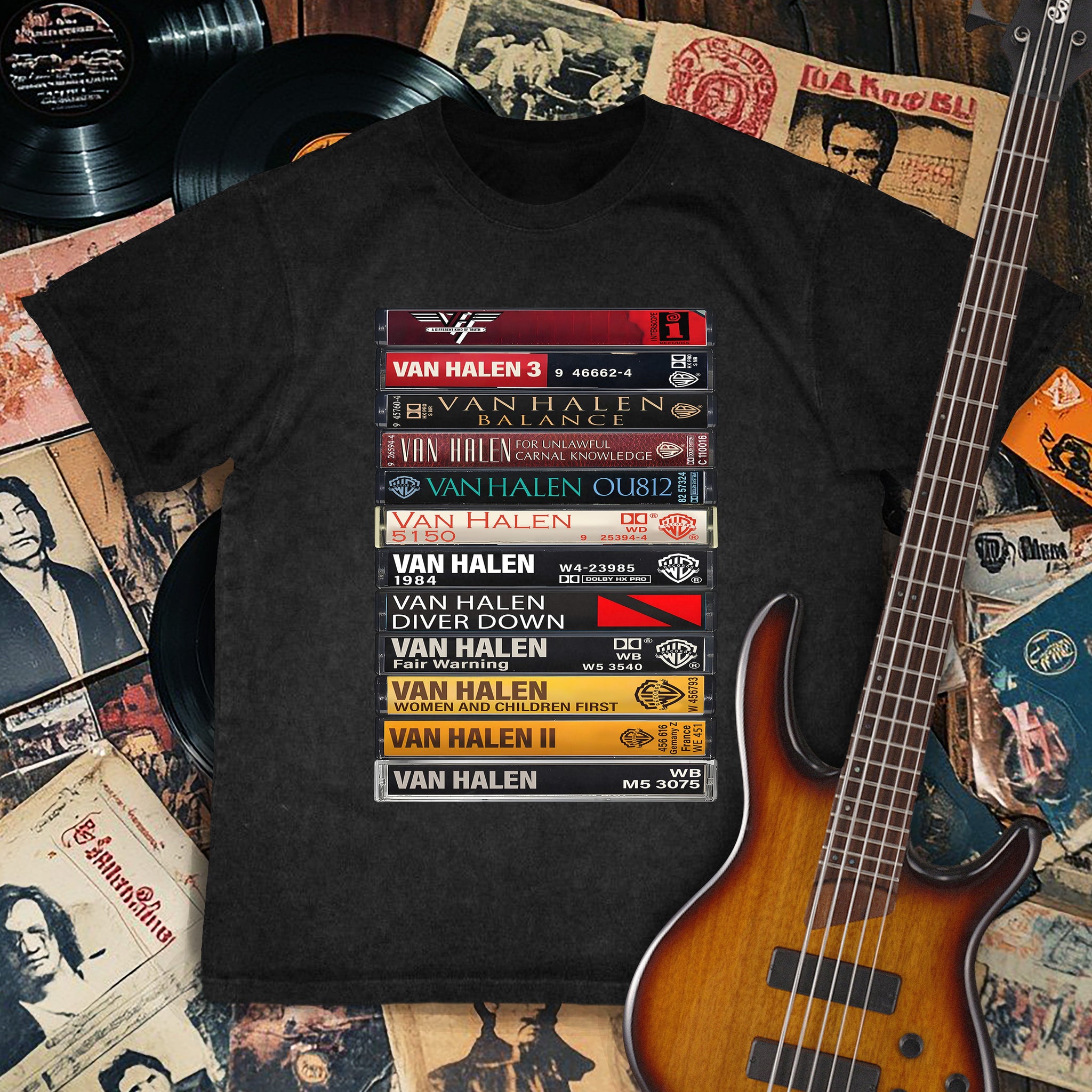 Van Halen Albums Cassette Retro Collection Premium Unisex T-Shirt