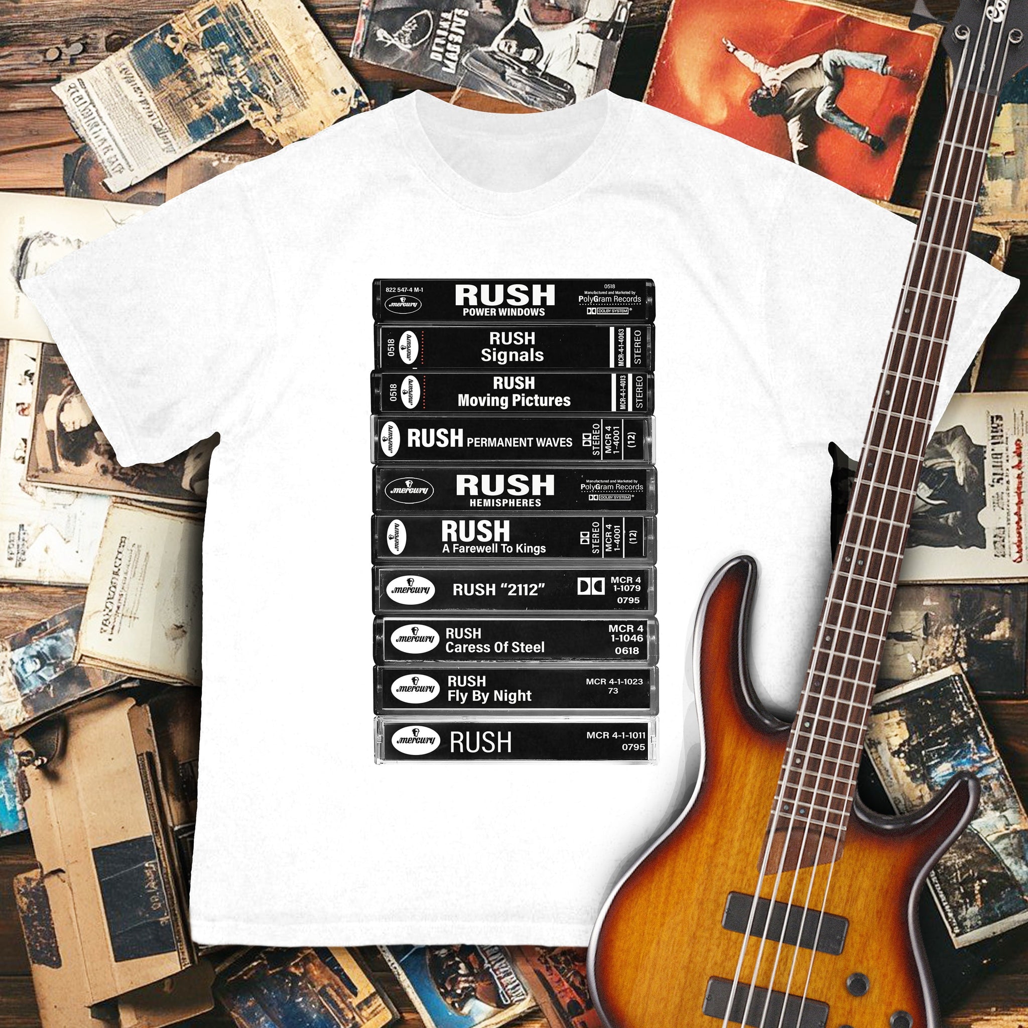 Rush Albums Cassette Retro Collection Premium Unisex T-Shirt