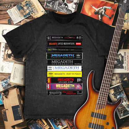 Megadeth Albums Cassette Retro Collection Premium Unisex T-Shirt