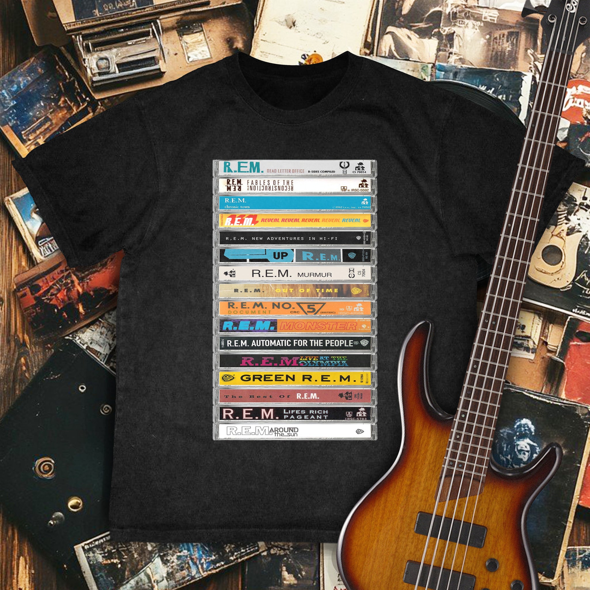 R.E.M Albums Cassette Retro Collection Premium Unisex T-Shirt
