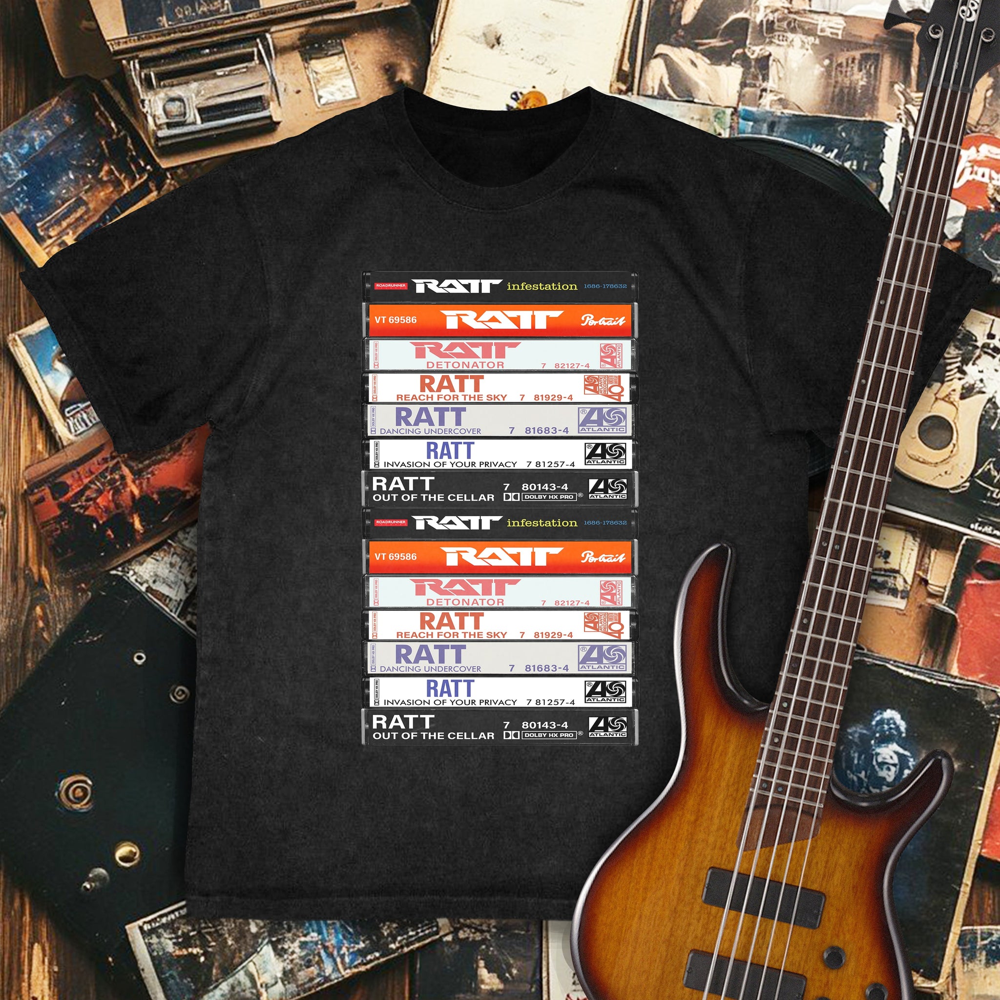 Ratt Albums Cassette Retro Collection Premium Unisex T-Shirt