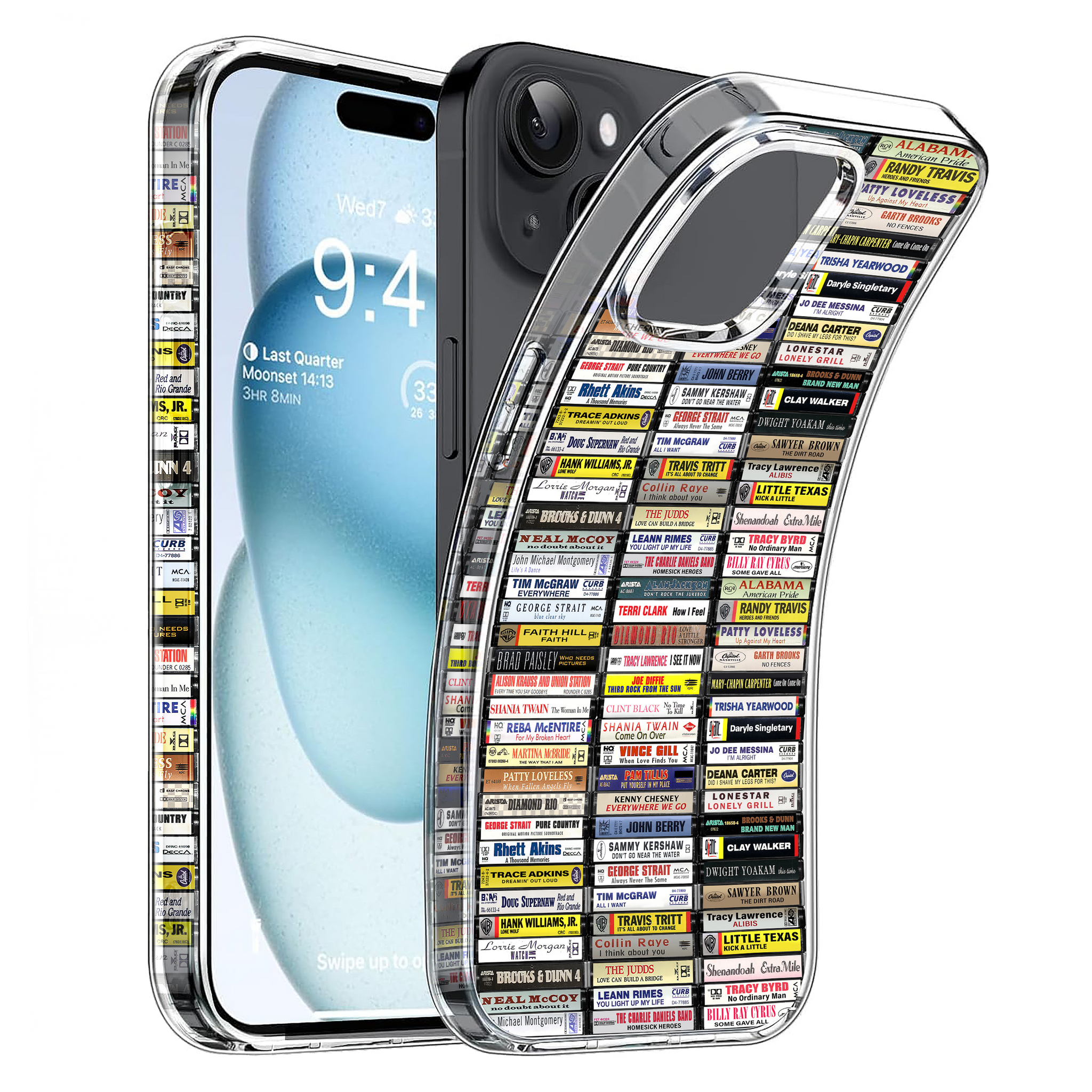 80's & 90's Country Music Albums Cassette Collection Retro Phone Case