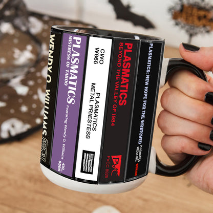 Plasmatics Albums Cassette Collection Retro Accent Edge-to-Edge Printed Mug