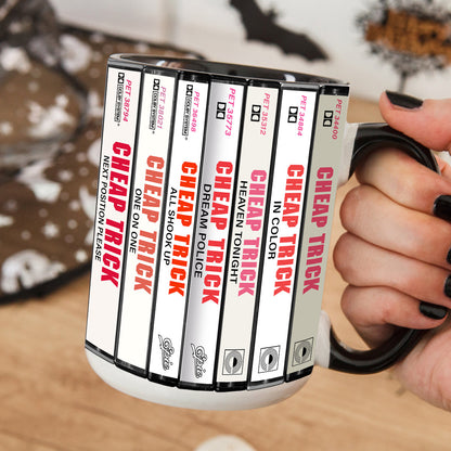 Cheap Trick Albums Cassette Collection Retro Accent Edge-to-Edge Printed Mug