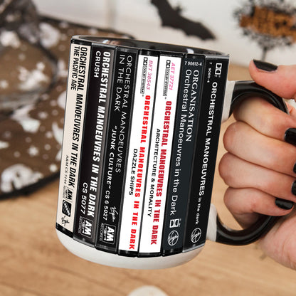 Orchestral Manoeuvres In The Dark Albums Cassette Collection Retro Accent Edge-to-Edge Printed Mug