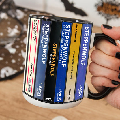 Steppenwolf Albums Cassette Collection Retro Accent Edge-to-Edge Printed Mug