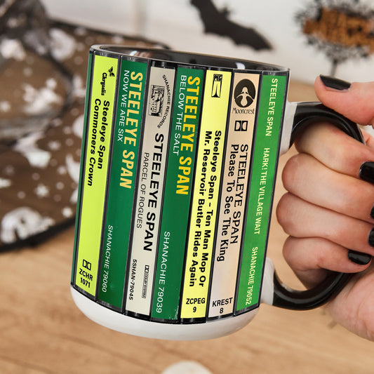 Steeleye Span Albums Cassette Collection Retro Accent Edge-to-Edge Printed Mug