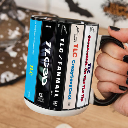 TLC Albums Cassette Collection Retro Accent Edge-to-Edge Printed Mug