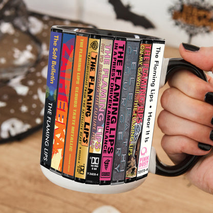 The Flaming Lips Albums Cassette Collection Retro Accent Edge-to-Edge Printed Mug