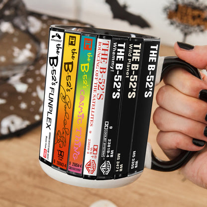 The B-52's Albums Cassette Collection Retro Accent Edge-to-Edge Printed Mug