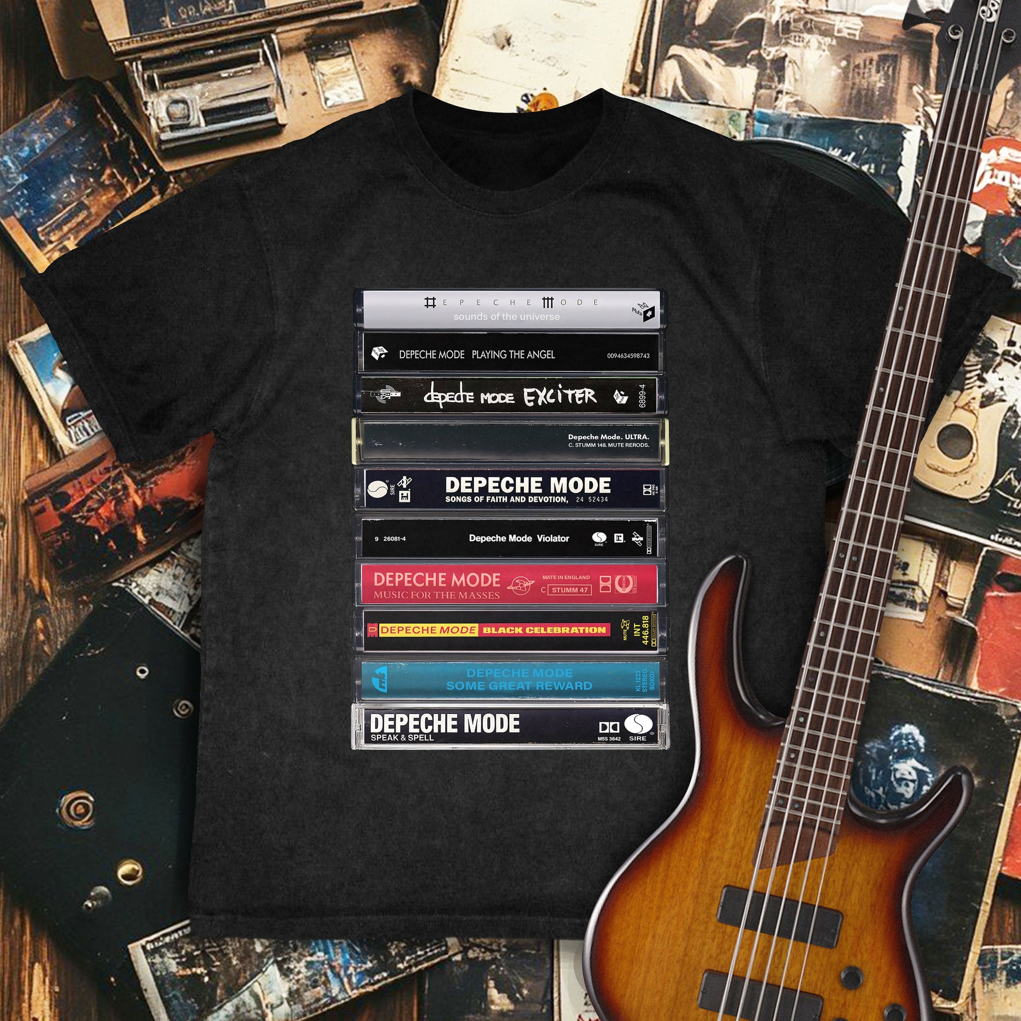 Depeche Mode Albums Cassette Retro Collection Premium Unisex T-Shirt