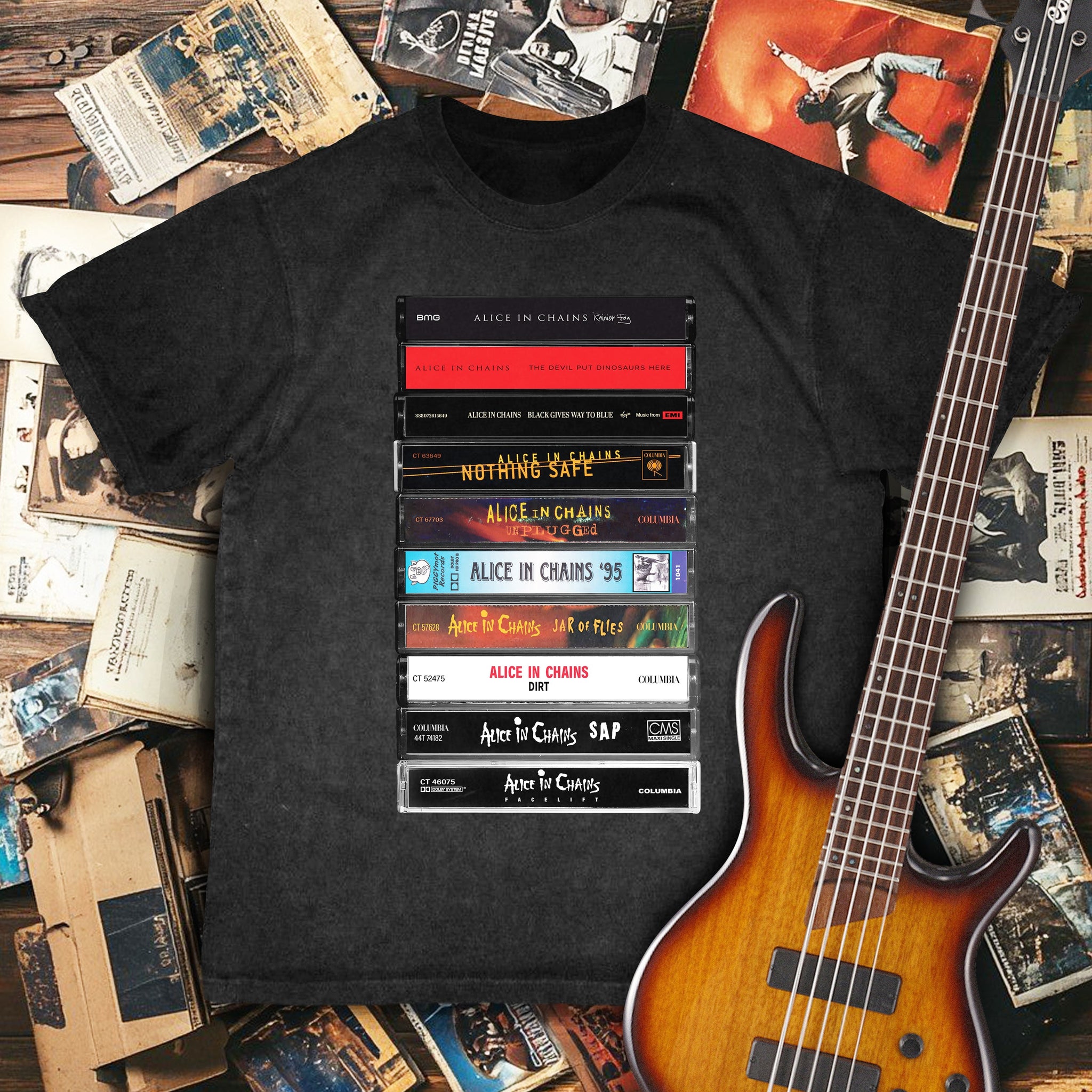 Alice In Chains Albums Cassette Retro Collection Premium Unisex T-Shirt