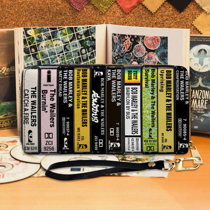 Bob Marley Albums Cassette Vintage Leather Long Wallet