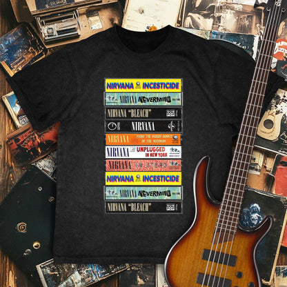Nirvana Albums Cassette Retro Collection Premium Unisex T-Shirt