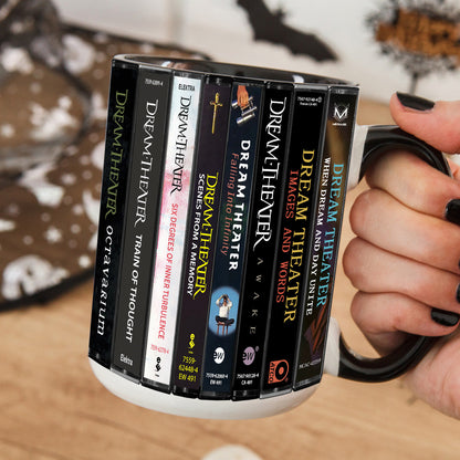 Dream Theater Albums Cassette Collection Retro Accent Mug