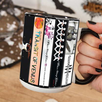 Three Days Grace Albums Cassette Collection Retro Accent Mug
