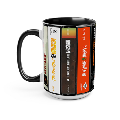 Hanson Albums Cassette Collection Retro Accent Edge-to-Edge Printed Mug