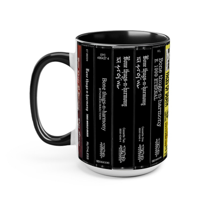 Bone Thugs-n-Harmony Albums Cassette Collection Retro Accent Edge-to-Edge Printed Mug