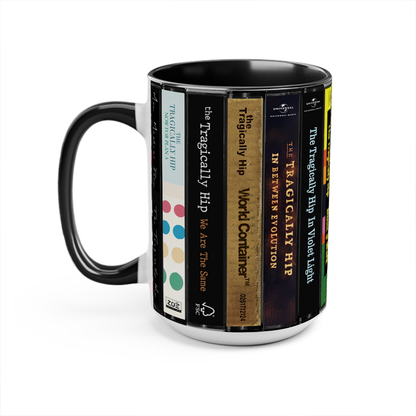 The Tragically Hip Albums Cassette Collection Retro Accent Edge-to-Edge Printed Mug